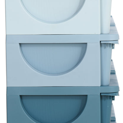 Kids Storage Unit, with Six Drawers - Blue