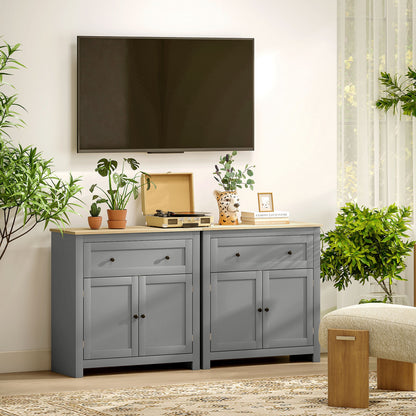 Sideboard Storage Cabinet, Morden Kitchen Cupboard with Adjustable Shelf, Drawer and Double Doors, Sideboard for Living Room