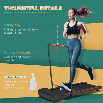 Foldable Walking Machine Treadmill 1-6km/h with LED Display & Remote Control Exercise Fitness for Home Office