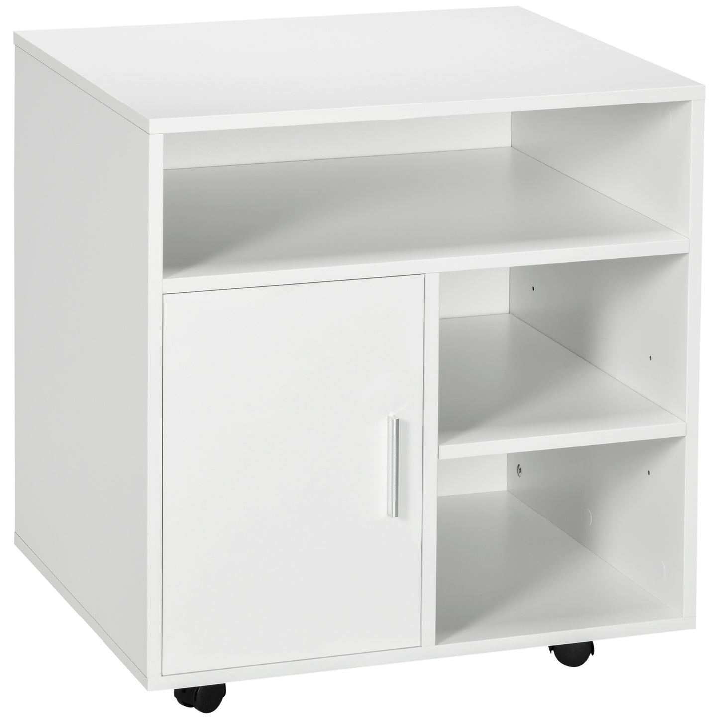 Multi-Storage Printer Stand, Mobile File Cabinet with Shelves