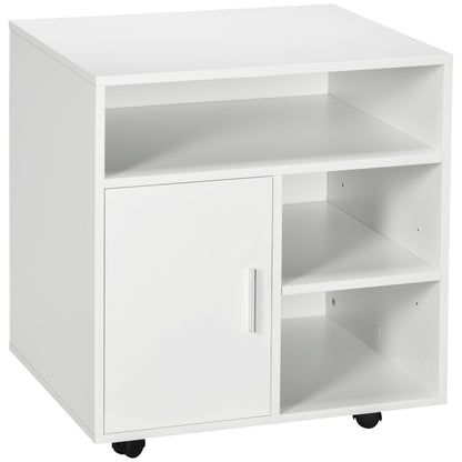 Multi-Storage Printer Stand, Mobile File Cabinet with Shelves