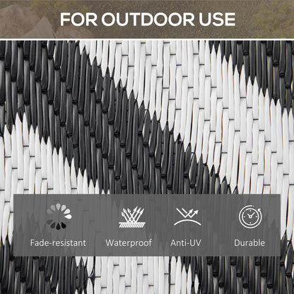 152 x 243 cm(5x 8ft) Outdoor Rug Reversible Mat Plastic Straw Rug Portable RV Camping Mat for Garden Deck Picnic Indoor