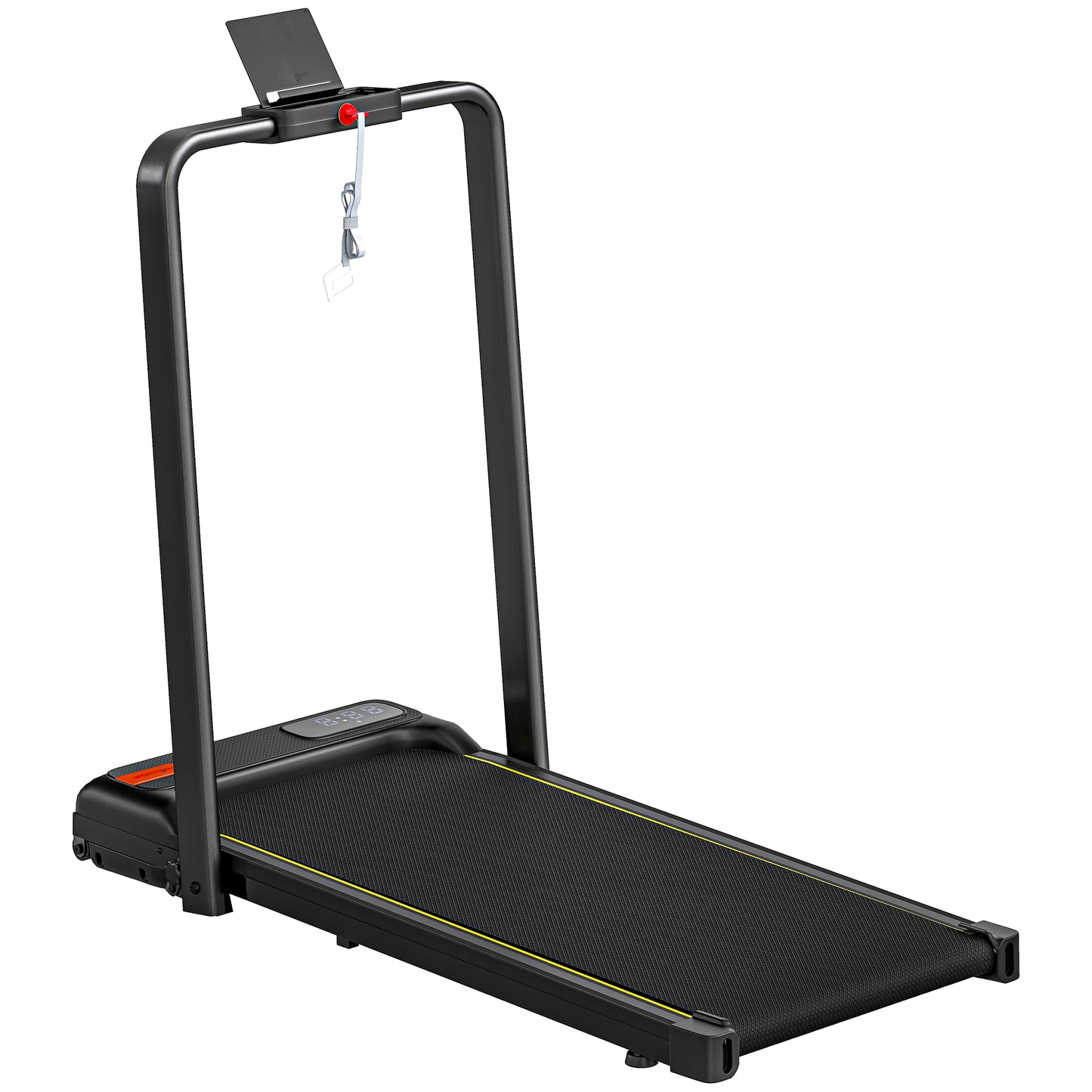 Folding Walking Treadmill, Under Desk Walking Pad with Incline, Black
