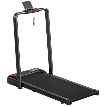 Folding Walking Treadmill, Under Desk Walking Pad with Incline, Black