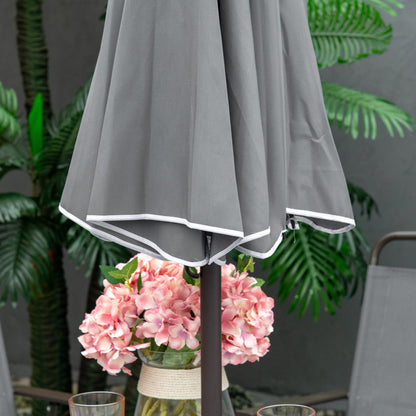 6 Piece Garden Dining Set with Umbrella, Outdoor Dining Sets with Parasol