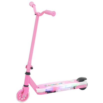 Electric Scooter for Kids Aged 4-7 Years, with Flashing LED Lights, Rear Auxiliary Wheels, Pink