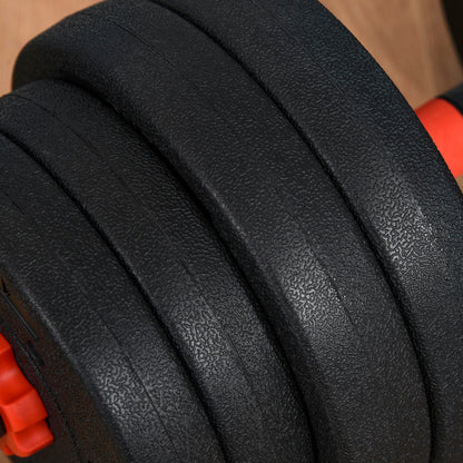 25kg 2 IN 1 Adjustable Dumbbells Weight Set, Dumbbell Hand Weight Barbell for Body Fitness, Lifting Training for Home