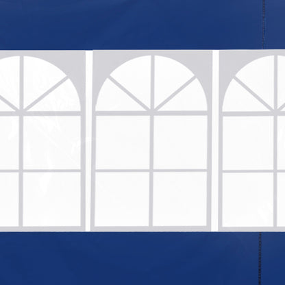 3 Meters Gazebo Replaceable Exchangeable Side Panel Wall Panels Walls With Window, Blue