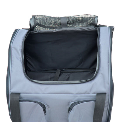 Soft Sided Pet Carrier Foldable Bag Car Seat Cat Dog Puppy Kennel Portable Travel Cage Tote Case Mesh Holder House Grey