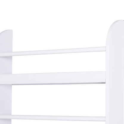 Bookcase, 4 Tier Wall Mounted Bookshelf, 15cm Depth Storage Shelving Rack for Bedroom Nursery Office Home
