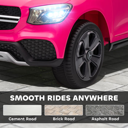 Mercedes-Benz GLC Licensed Kids Ride on Car with Remote Control, Soft Start, MP3, LED Headlights, Pink
