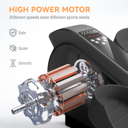 Under Desk Elliptical Machine, Seated Pedal Exerciser, Mini Electric Elliptical Machine for Seniors with LCD Monitor