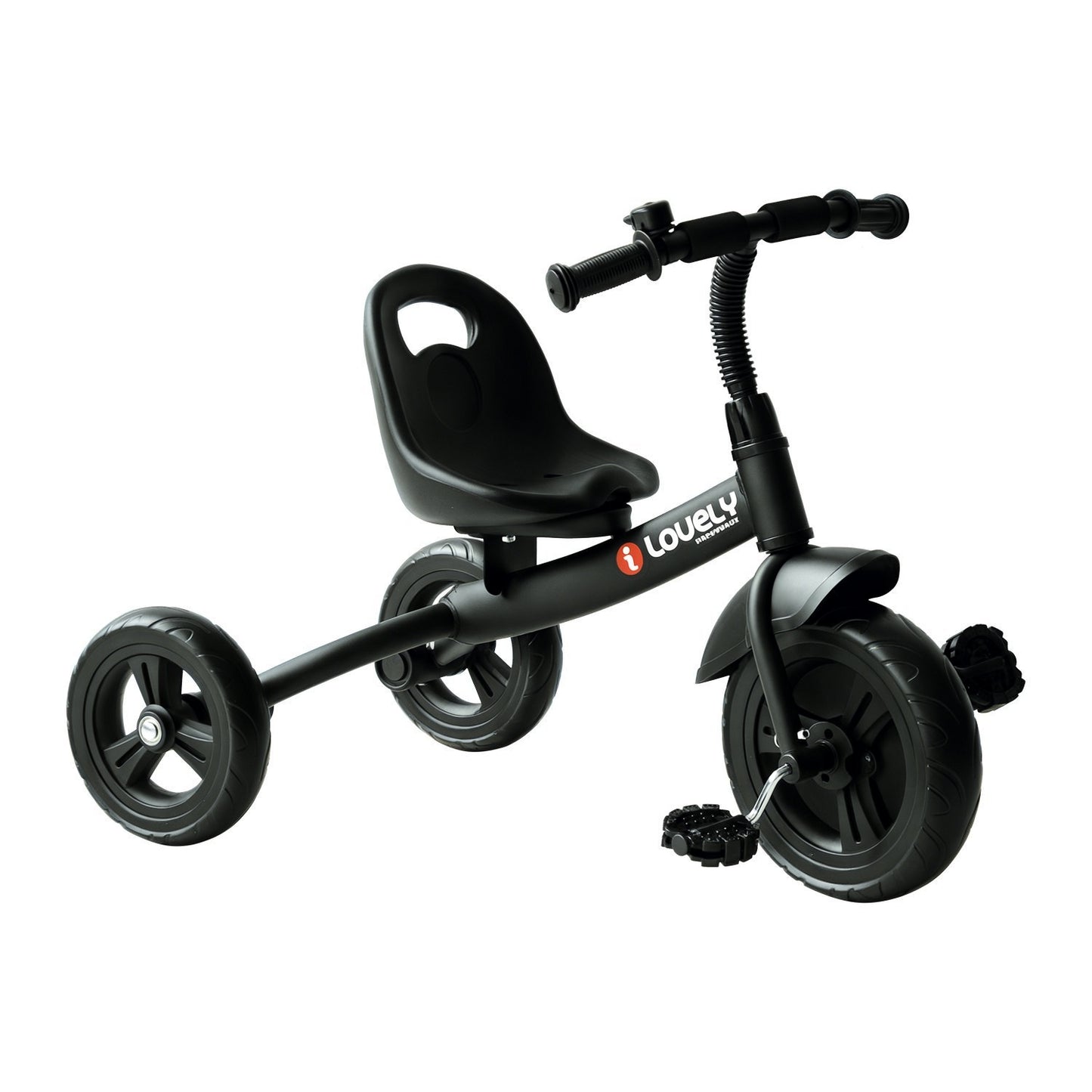 Baby Trike, Toddler Tricycle with Adjustable Seat, Children Ride on Toys 3 Wheels Bike with Bell for Kids 1.5-4 Years, Black
