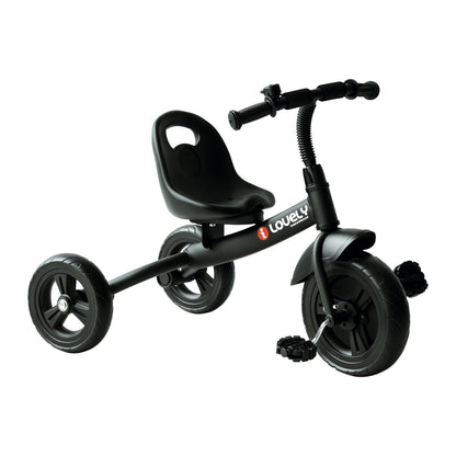 Baby Trike, Toddler Tricycle with Adjustable Seat, Children Ride on Toys 3 Wheels Bike with Bell for Kids 1.5-4 Years, Black