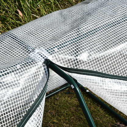 Mini Greenhouse Grow House PVC Cover Steel Frame White 99L x 71W x 60H cm