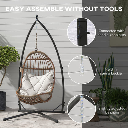 Hammock Chair Stand Only, Hanging Chair Stand with X-Shape Base