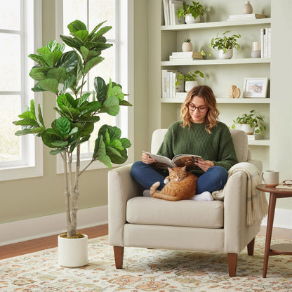 180cm Artificial Fiddle Leaf Fig Tree - Green