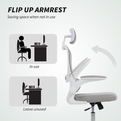 Mesh Back Office Chair, with Lumbar Support - Grey