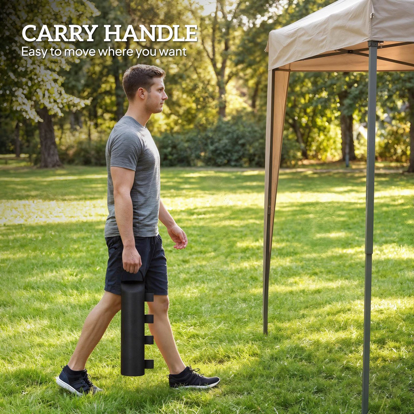 8 Pack Gazebo Sand Weights Bags, 40 kg 600D Heavy Duty Sand Bags Sandbags for Canopy Tent Legs, Without Sand, Black
