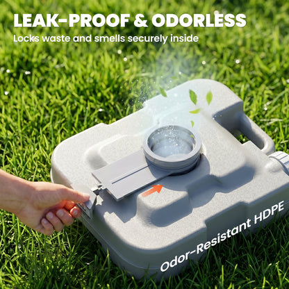 10L Plastic Portable Toilet - Grey