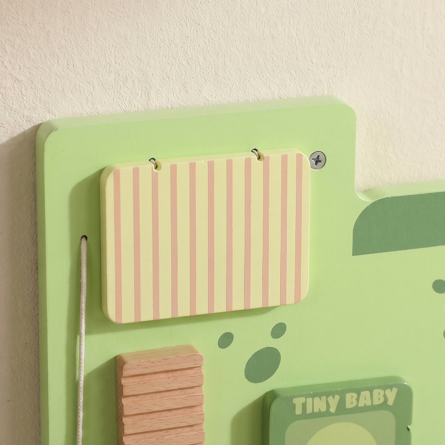 Busy Board Panels, Wall Mounted Montessori Inspired Busy Board, Toddler Learning Centre Dinosaur Theme, Green