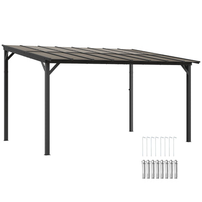 3 x 4.3 m Lean to Pergola with UPF 50+ Waterproof Polycarbonate Roof