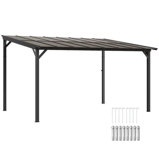 3 x 4.3 m Lean to Pergola with UPF 50+ Waterproof Polycarbonate Roof