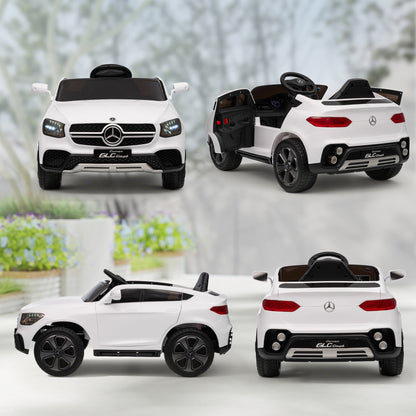 Mercedes-Benz GLC Licensed Kids Ride on Car with Remote Control, Soft Start, MP3, LED Headlights, White