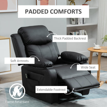 Power Lift Chair Recliner for Elderly, Electric Recliner Chair, Overstuffed Faux Leather Riser and Reclining Armchair