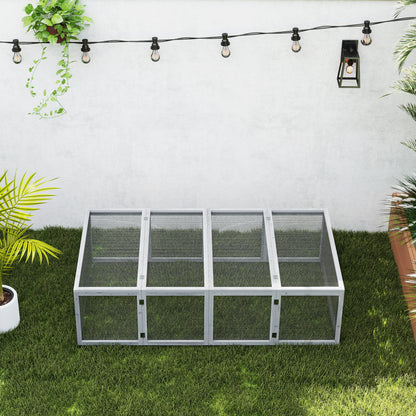Wooden Rabbit Hutch Cage 6ft with Wire Mesh, Openable Roof, Play Space for Outdoor, Grey