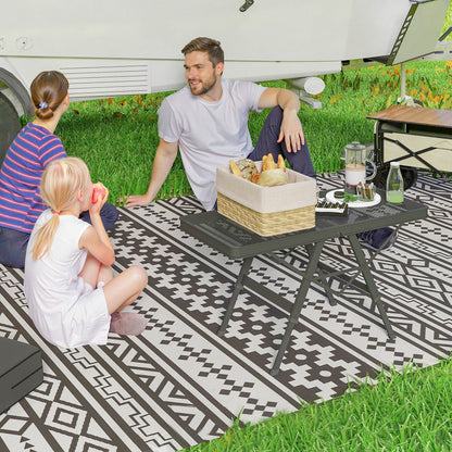 3 ft Folding Camping Table w/ Adjustable Heights, Portable Lightweight Outdoor Folding Picnic Table
