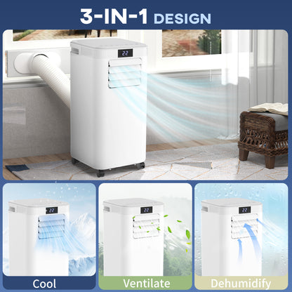 8000 BTU Air Conditioning Unit, 3-in-1 Portable Air Conditioner, Dehumidifier, Cooling Fan with Remote Control