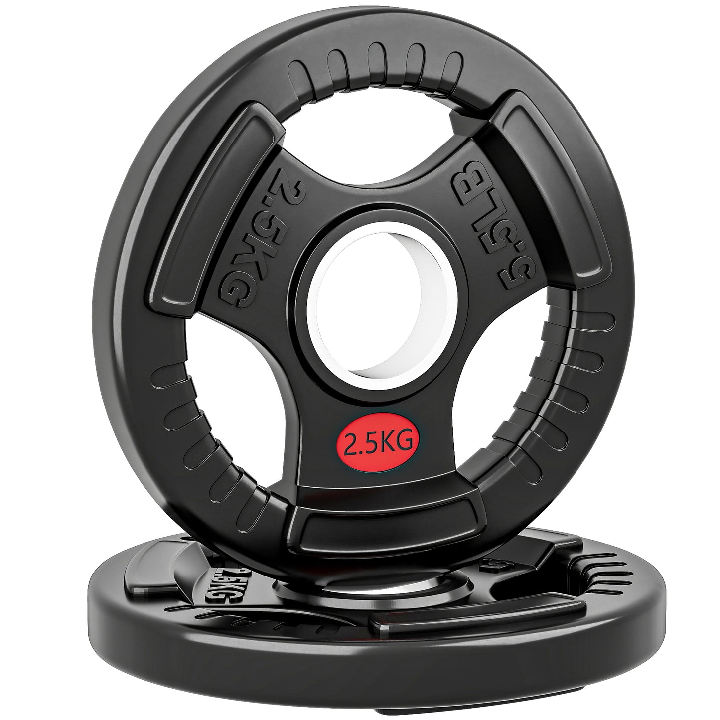 Olympic Weight Plates, 2"/5cm Weight Disc Pair with Tri-Grips