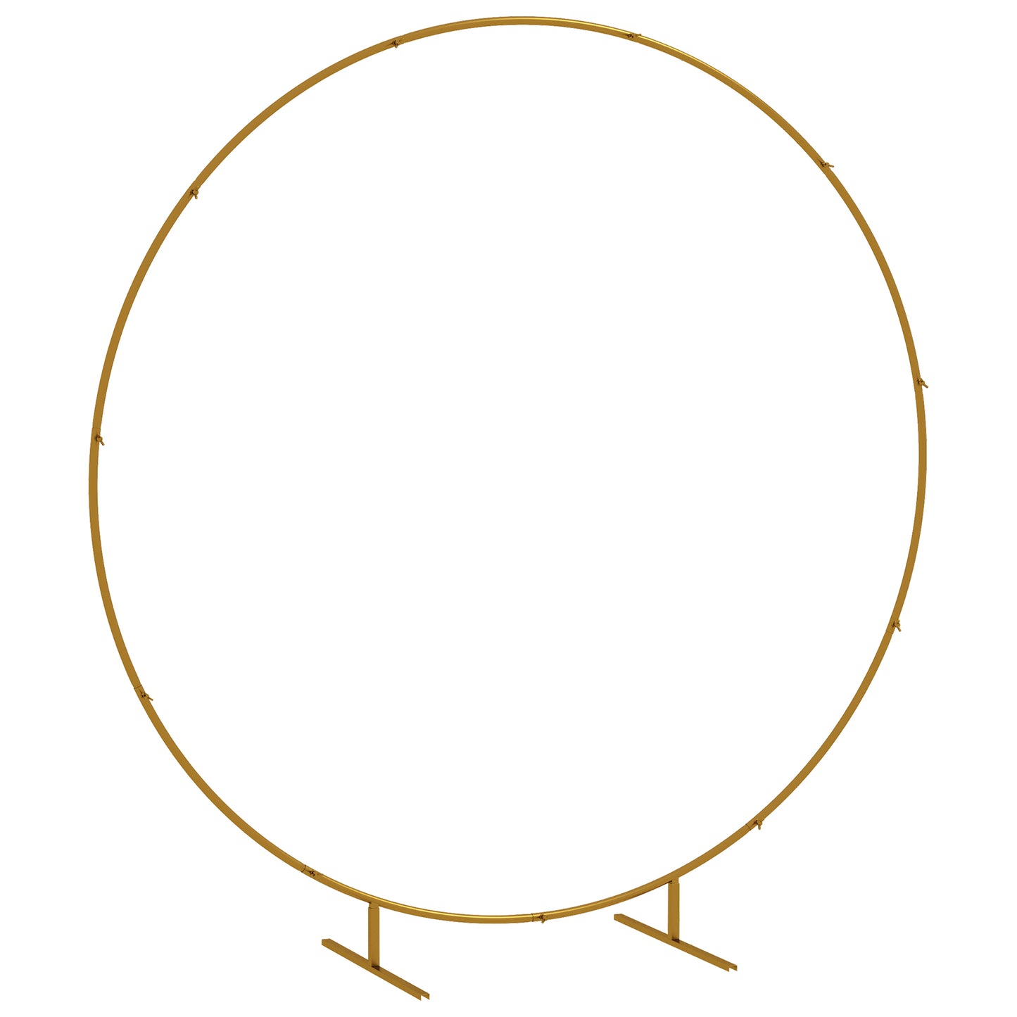 222cm Gold Tone Backdrop Stand, Round Metal Wedding Arch for Birthday Party, Bridal Shower, Graduation, Ceremony