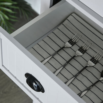 Multi-Storage Mid-Century Kitchen Cabinet - Grey