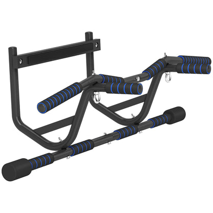 Multi-Grip Doorway Pull Up Bar with Non-Slip Grips, Chin Up Bar with Anti-Fall Slot for Indoor Gym Upper Body Workout