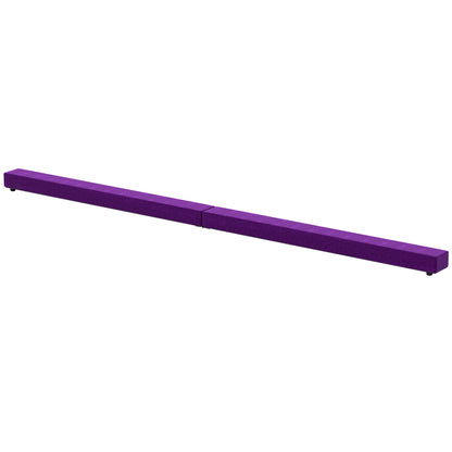 2.1M 7FT Gymnastics Folding Balance Beam Home Gym Training Exercise Sports - Purple