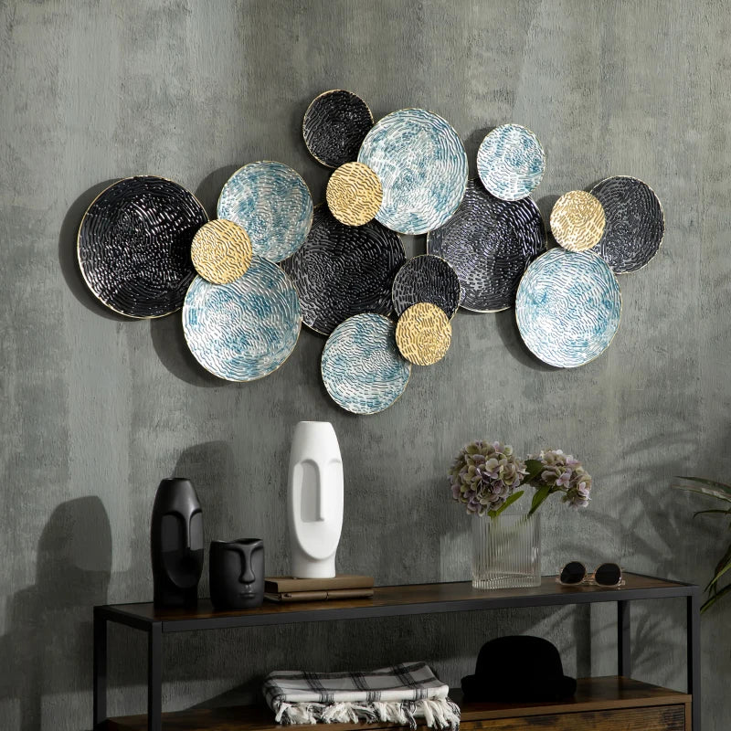 3D Modern Metal Wall Art Circle Sculpture