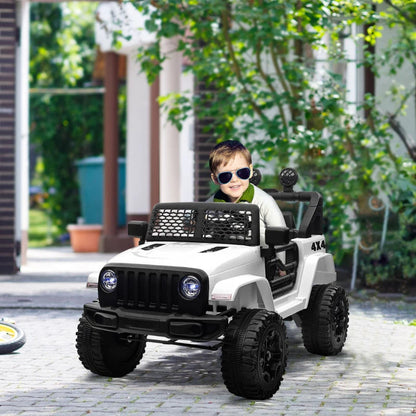 12V Kids Electric Ride On Car Truck Toy SUV with Remote Control - White