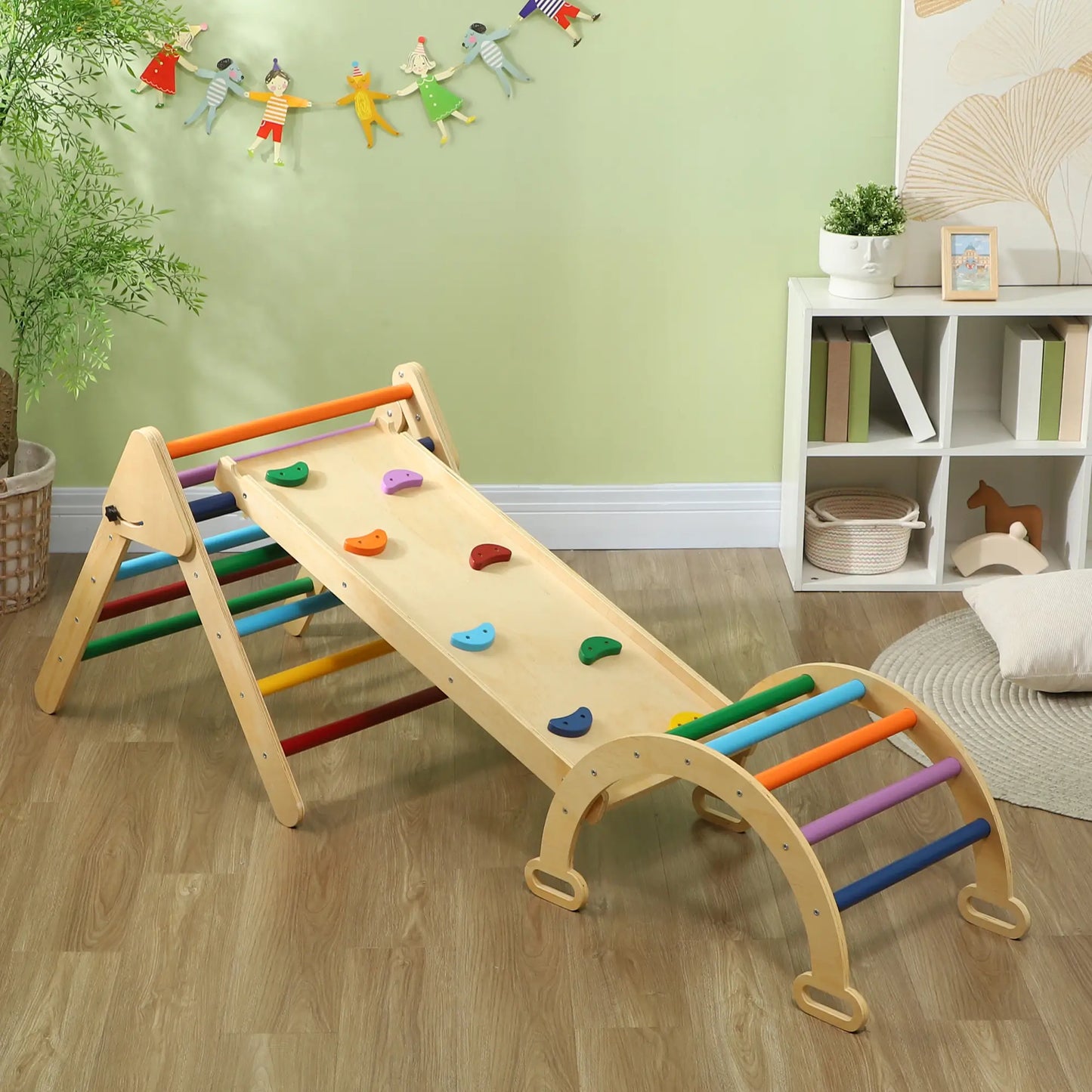 5in1 Toddler Climbing Frame with Ramp and Arch