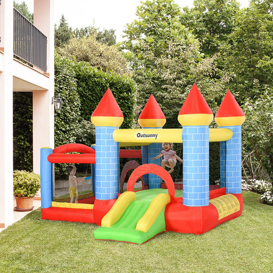 Kids Bouncy Castle with Slide and Side Paddle Pool