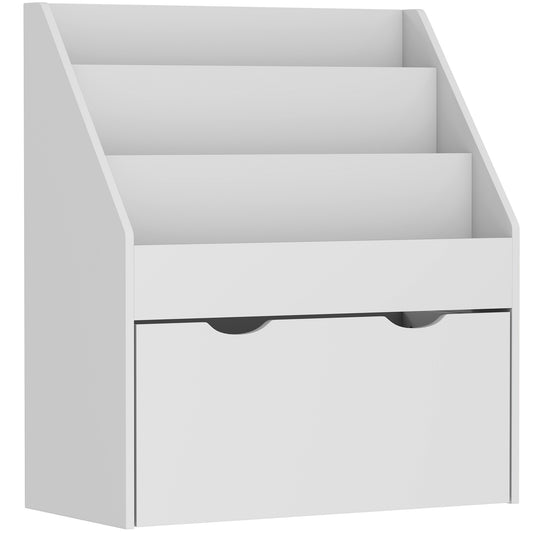 Bookcase for Kids with Shelves, Drawer, Bookcase for Bedroom, Playroom, Grey