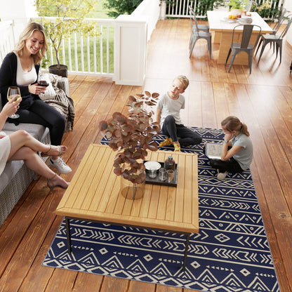 Reversible Outdoor Rug with Carry Bag, Waterproof Plastic Straw Mat for Garden, Deck, RV, Picnic, Beach, Camping