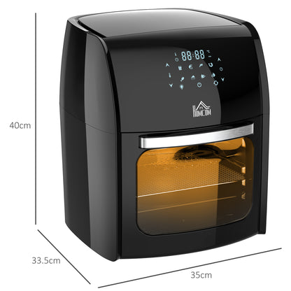 12L 8 in 1 Digital Air Fryer Oven with Roast, Bake, Dehydrate, 8 Preset Modes, Rapid Air Circulation, Timer, Inner Light