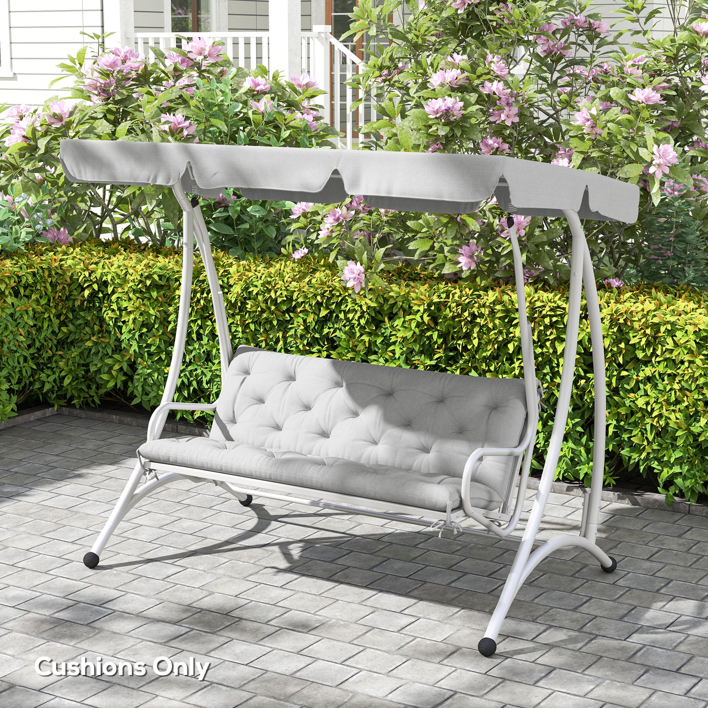 Three-Seater Bench Cushion - Light Grey