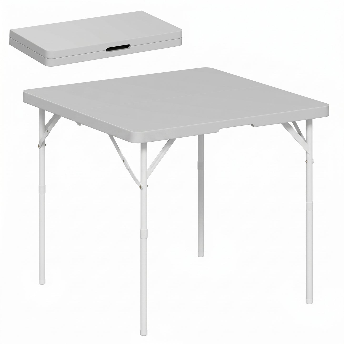 34/74cm Folding Camping Table, with Handle - Grey
