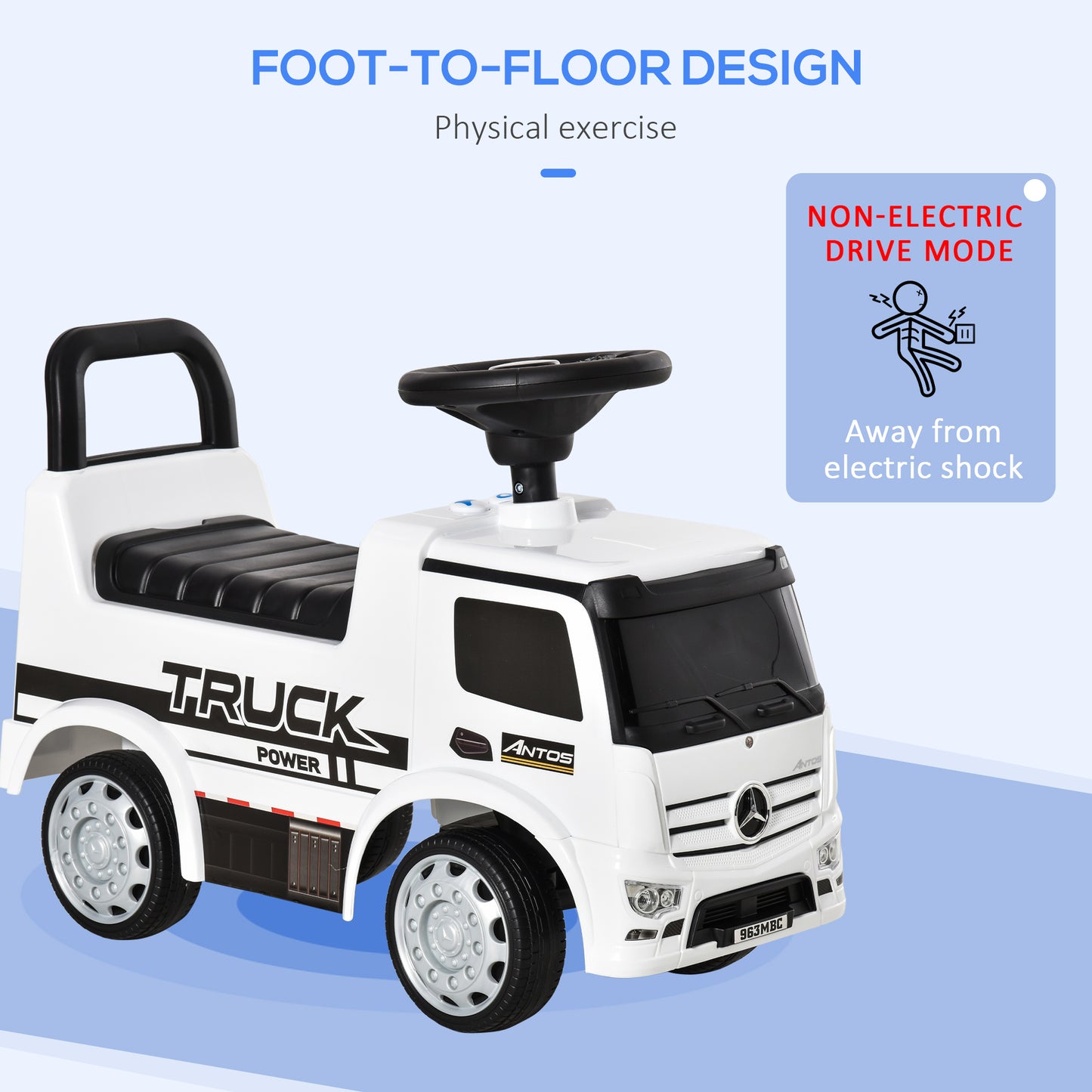 Compatible Kids Ride On Car Truck Mercedes Benz Licensed Toddler Foot To Floor Slider w/Under Seat Storage for 12
