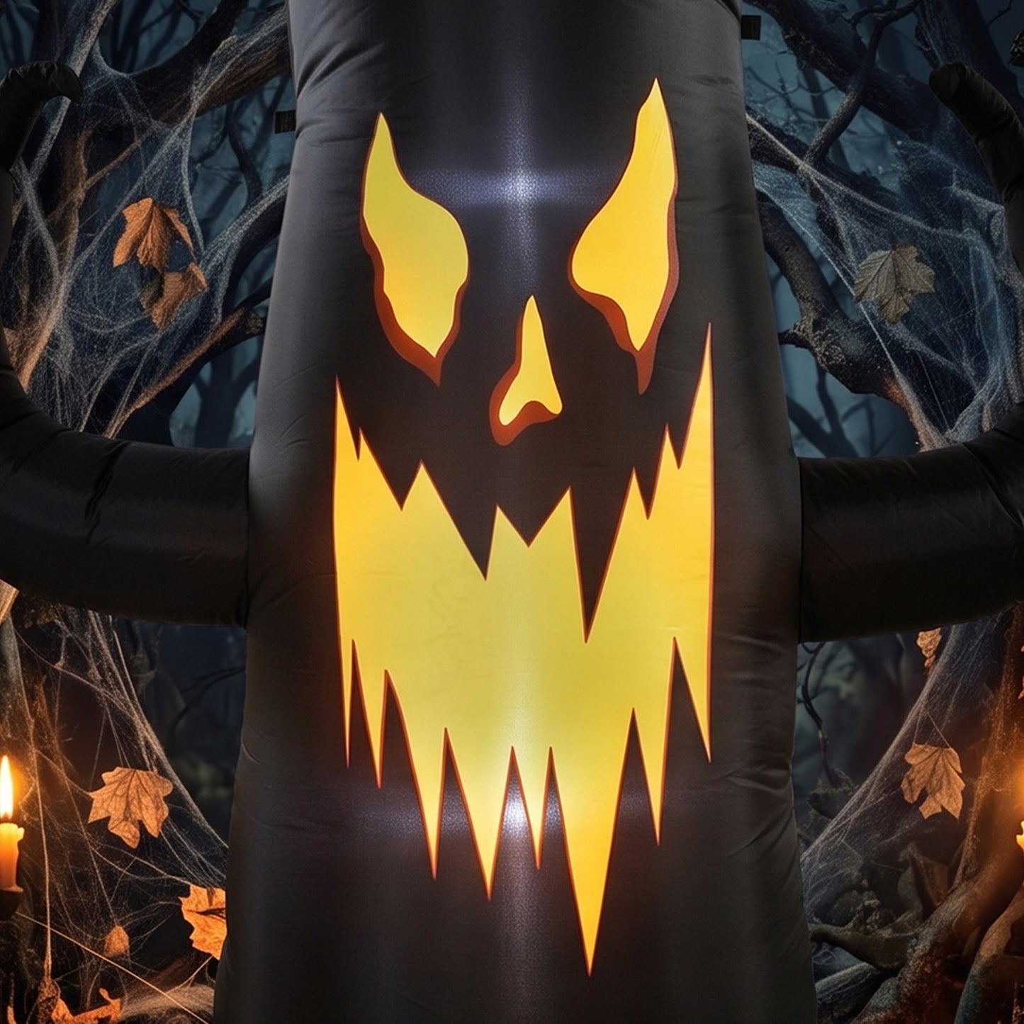 8 FT Halloween Inflatable Spooky Tree, Blow Up Decoration with Ghost and Pumpkin for Garden Indoor Outdoor Decor