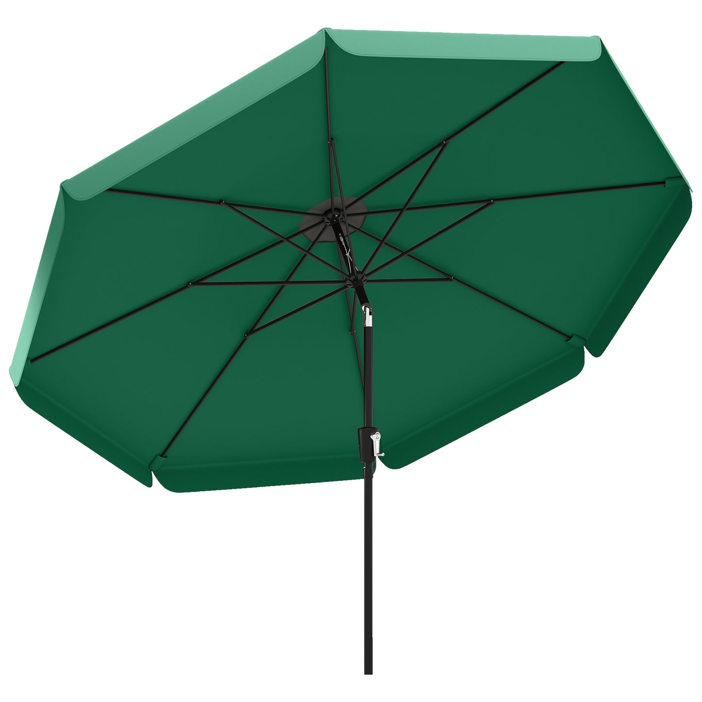 3 m Garden Parasol with Tilt Mechanism & Crank Handle, UPF 30+ Patio Umbrella Outdoor Table Umbrella, Green