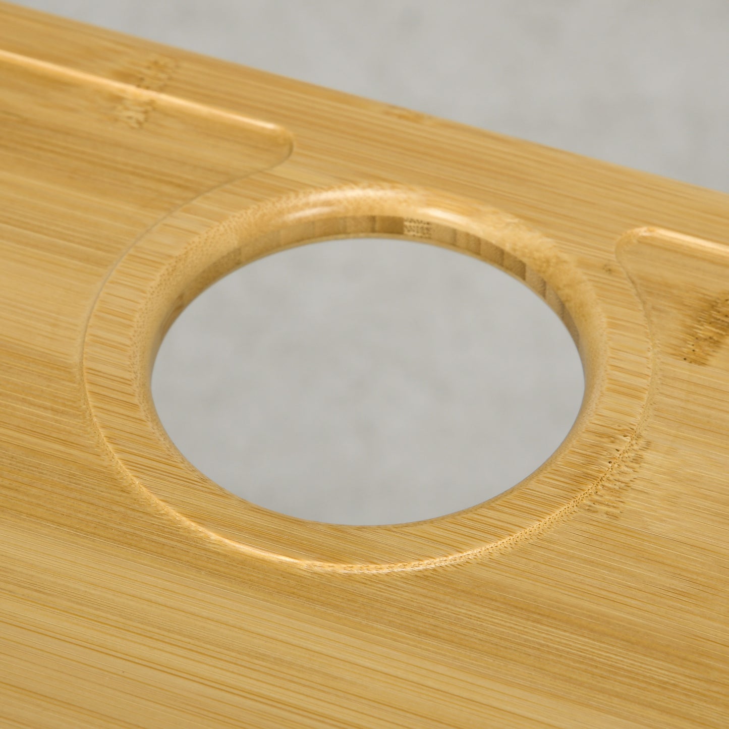 Portable Bamboo Top Wine and Glass Picnic Table